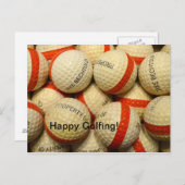 Vintage - Golfballen Briefkaart (Voorkant / Achterkant)