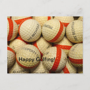 Vintage - Golfballen Briefkaart