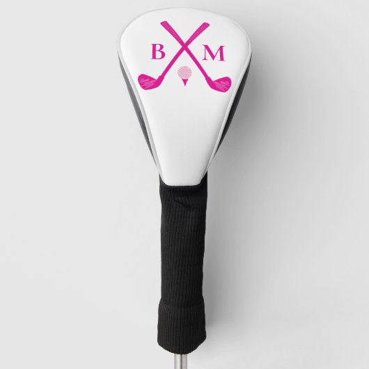 Vintage Golfclub Logo Monogram Beginletters  Golfheadcover (Voorkant)