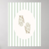 Vintage Golfhandschoenen Wandkunst Poster (Voorkant)