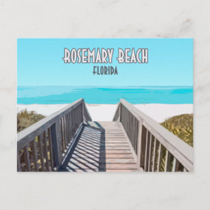 Vintage Golfkust van Rosemary Beach Florida Briefkaart