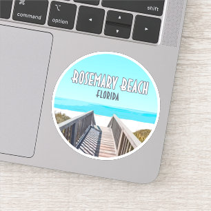 Vintage Golfkust van Rosemary Beach Florida Sticker