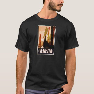 Vintage Gondola Venezia Italië Reis T-shirt