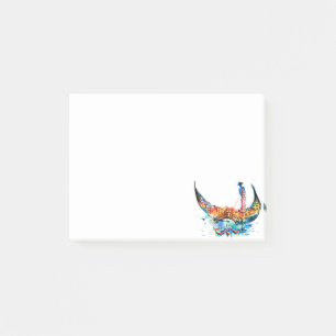Vintage Gondola Venice City Travel Love Waterverf Post-it® Notes