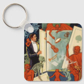 Vintage goochelshow Carter the Great Magie Act Sleutelhanger (Voorkant)