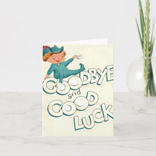 Vintage Good Luck Kaart (Voorkant)