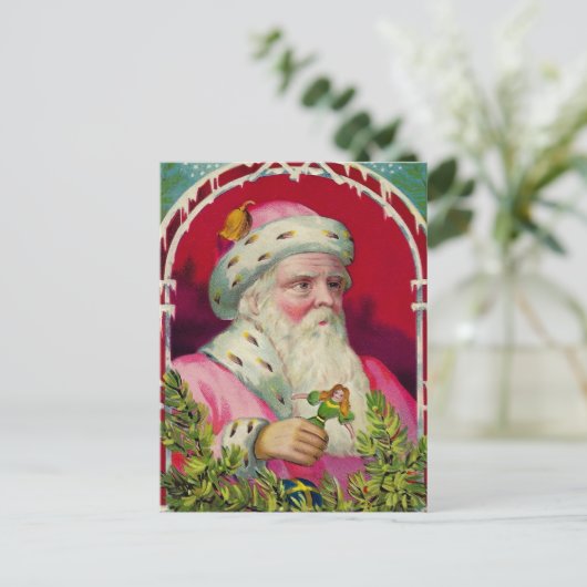 Vintage Goofy die Kerstmis Briefkaart ziet (Staand voorkant)