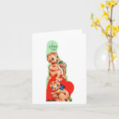 Vintage Gopher Valentijn Kaart (Gele Bloem)