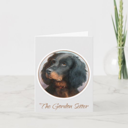 Vintage Gordon Setter Bedankkaart (Voorkant)