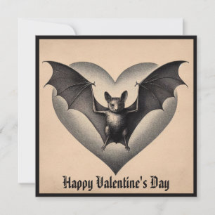 Vintage Goth Vleermuis Valentijnsdag Gotisch Retro Kaart