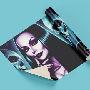 Vintage Goth Vrouw Cadeaupapier