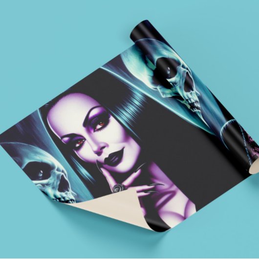 Vintage Goth Vrouw Cadeaupapier