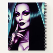 Vintage Goth-vrouw Notitieboek (Achterkant)