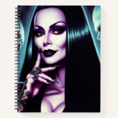 Vintage Goth-vrouw Notitieboek (Voorkant)