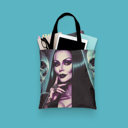 Vintage Goth-vrouw Tote Bag