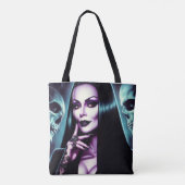 Vintage Goth-vrouw Tote Bag (Achterkant)