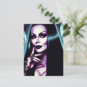 Vintage Goth Woman Briefkaart (Staand voorkant)