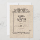 Vintage gothic arch graduation kaart (Voorkant)