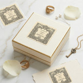 Vintage Gothic Arch Heraldic Crest Wedding  Vierkante Sticker