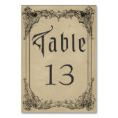 Vintage Gothic Black Toile Tan Wedding Kaart (Voorkant)