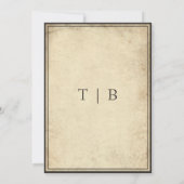 Vintage Gothic Medieval Arch Parchment Wedding Kaart (Achterkant)