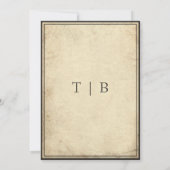 Vintage Gothic Medieval Gargoyle Parchment Wedding Kaart (Achterkant)