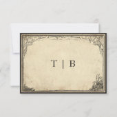 Vintage Gothic Medieval Parchment Wedding Save The Date (Achterkant)