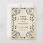 Vintage Gotische baby shower Kaart (Voorkant)