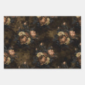 Vintage Gotische Bloem Inpakpapier Vel (Voorkant 2)
