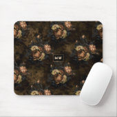 Vintage Gotische Bloem Muismat (Met muis)
