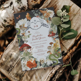 Vintage Gotische Botanische | Bruiloft met Skelet