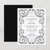 Vintage gotische bruiloft kaart (Voorkant / Achterkant)