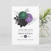 Vintage Gotische Bruiloft Save The Date (Staand voorkant)