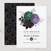 Vintage Gotische Bruiloft Save The Date (Voorkant / Achterkant)