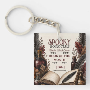 Vintage Gotische Griezelen Boekclub Halloween Sleutelhanger