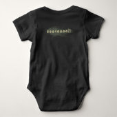 Vintage Gotische Griezelige Schedel Baby Halloween Romper (Achterkant)