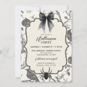 Vintage Gotische Halloween-feest Kaart (Voorkant)