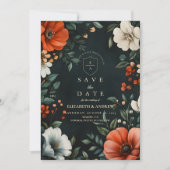 Vintage Gotische Herfst  Save The Date (Voorkant)
