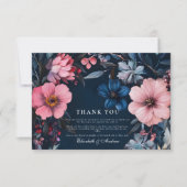 Vintage Gotische Huwelijksesthetiek Bedankkaart (Voorkant)