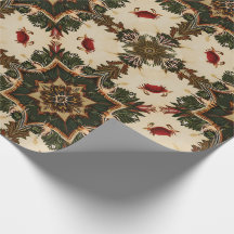 Vintage Gotische Kerst Kaleidoscoop Patroon