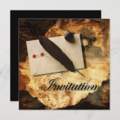 vintage gotische liefde steampunk bruiloft kaart (Voorkant / Achterkant)