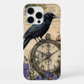 Vintage Gotische Raaf iPhone Hoesje (Achterkant)