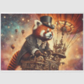 Vintage Gotische Rode Panda Droomachtige Decoupage Tissuepapier (Voorkant)