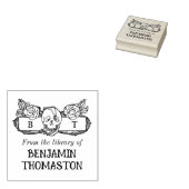 Vintage Gotische Rozen en Doornen Bibliotheek Boek Rubberstempel (Gestempeld)