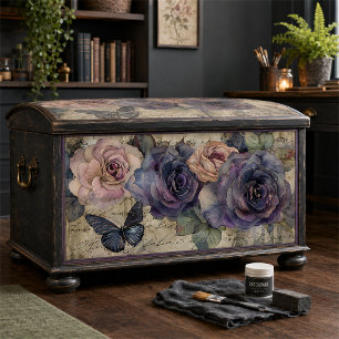 Vintage Gotische Rozen & Vlinder Bloemendecoupage Tissuepapier