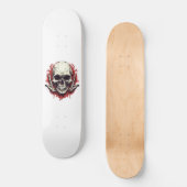 Vintage Gotische Schedel Persoonlijk Skateboard (Voorkant)