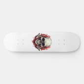 Vintage Gotische Schedel Persoonlijk Skateboard (Horizontaal)