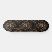 Vintage gotische schedels gepersonaliseerd persoonlijk skateboard (Horizontaal)