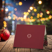 Vintage Gotische Vouw Kerstkaart Feestdagen Kaart