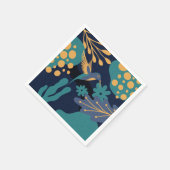 Vintage goud, blauw en turquoise kolibrie servet (Hoek)